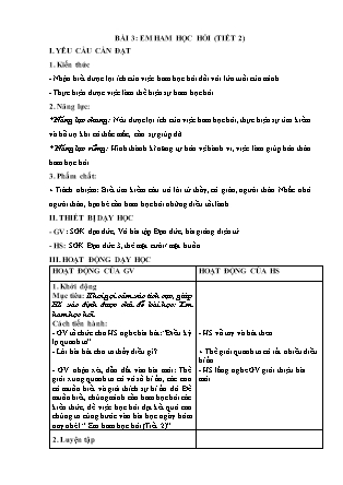 Giáo án Đạo đức Lớp 3 - Tuần 6, Bài 3: Em ham học hỏi (Tiết 2)