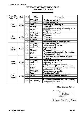 Giáo án điện tử Lớp 3 Sách Chân trời sáng tạo - Tuần 4 - Năm học 2022-2023 - Nguyễn Thị Hồng Loan