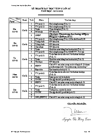 Giáo án điện tử Lớp 3 Sách Chân trời sáng tạo - Tuần 5 - Năm học 2022-2023 - Nguyễn Thị Hồng Loan