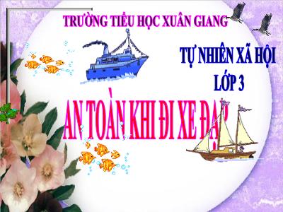 Bài giảng TNXH 3 - Bài: An toàn khi đi xe đạp - NH 2021-2022 (GV: Nguyễn Thị Hằng)