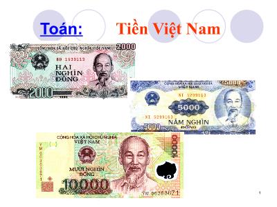 Bài giảng Toán 3 - Bài: Tiền Việt Nam - NH 2021-2022 (GV: Nguyễn Thị Hằng)