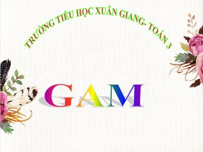 Bài giảng Toán 3 - Tuần 11, Bài: Gam - NH 2021-2022