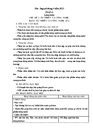 Kế hoạch bài dạy Lớp 3 - Tuần 1 NH 2022-2023 (GV: Nguyễn Thị Hằng)