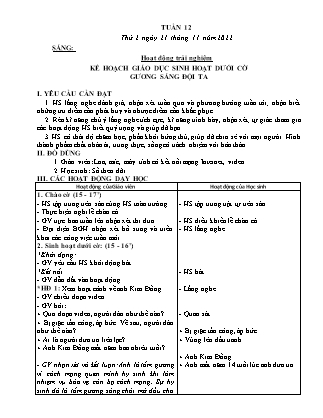 Kế hoạch bài dạy Lớp 3 - Tuần 12 NH 2022-2023 (GV: Nguyễn Thị Loan)