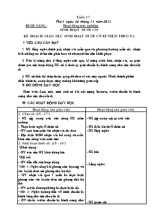 Kế hoạch bài dạy Lớp 3 - Tuần 17 NH 2022-2023 (GV: Đặng Thị Mến)
