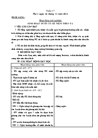 Kế hoạch bài dạy Lớp 3 - Tuần 17 NH 2022-2023 (GV: Hoàng Thị Thủy)