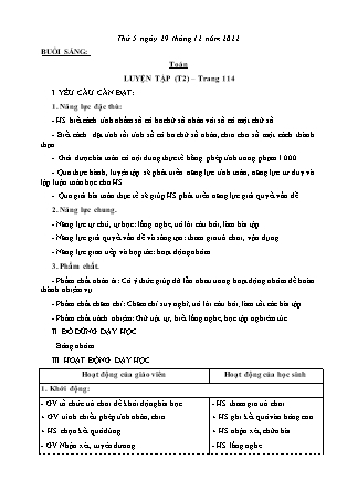 Kế hoạch bài dạy Lớp 3 - Tuần 17 (Tiếp) NH 2022-2023 (GV: Nguyễn Thị Loan)