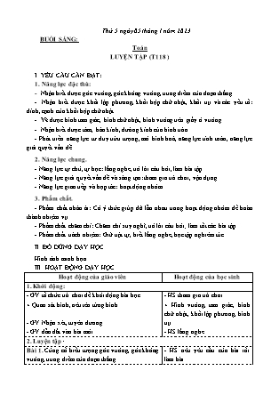 Kế hoạch bài dạy Lớp 3 - Tuần 18 (Tiếp) NH 2022-2023 (GV: Nguyễn Thị Hằng)