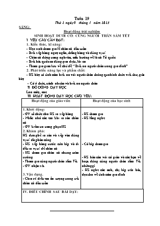 Kế hoạch bài dạy Lớp 3 - Tuần 19 NH 2022-2023 (GV: Hoàng Thị Thủy)