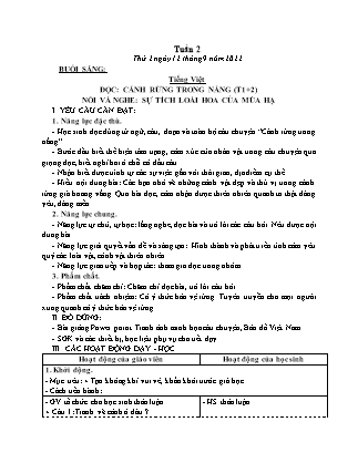 Kế hoạch bài dạy Lớp 3 - Tuần 2 NH 2022-2023 (GV: Đặng Thị Mến)