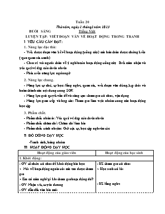 Kế hoạch bài dạy Lớp 3 - Tuần 20 (Tiếp) NH 2022-2023 (GV: Nguyễn Thị Loan)