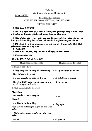 Kế hoạch bài dạy Lớp 3 - Tuần 21 NH 2022-2023 (GV: Nguyễn Thị Loan)