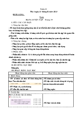 Kế hoạch bài dạy Lớp 3 - Tuần 23 NH 2022-2023 (GV: Hoàng Thị Thủy)