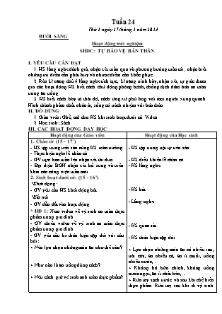 Kế hoạch bài dạy Lớp 3 - Tuần 24 NH 2022-2023 (GV: Nguyễn Thị Hằng)