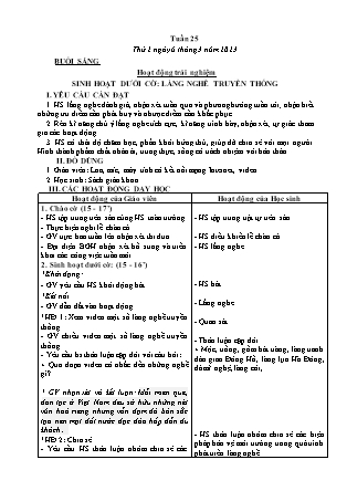 Kế hoạch bài dạy Lớp 3 - Tuần 25 NH 2022-2023 (GV: Hoàng Thị Thủy)