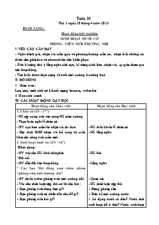 Kế hoạch bài dạy Lớp 3 - Tuần 30 NH 2022-2023 (GV: Hoàng Thị Thủy)