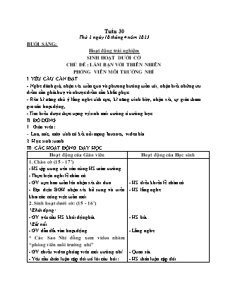 Kế hoạch bài dạy Lớp 3 - Tuần 30 NH 2022-2023 (GV: Nguyễn Thị Hằng)