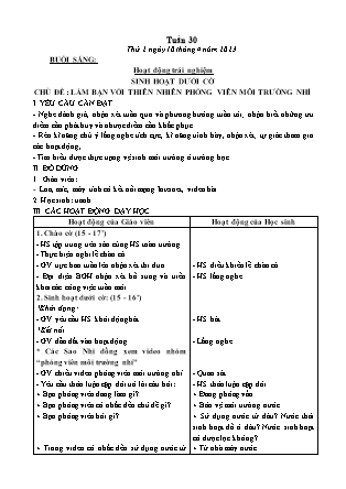 Kế hoạch bài dạy Lớp 3 - Tuần 30 NH 2022-2023 (GV: Nguyễn Thị Loan)