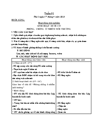 Kế hoạch bài dạy Lớp 3 - Tuần 31 NH 2022-2023 (GV: Nguyễn Thị Hằng)