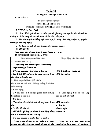 Kế hoạch bài dạy Lớp 3 - Tuần 31 NH 2022-2023 (GV: Nguyễn Thị Loan)