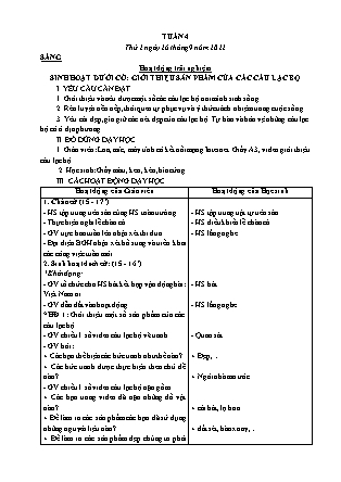 Kế hoạch bài dạy Lớp 3 - Tuần 4 NH 2022-2023 (GV: Hoàng Thị Thủy)
