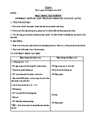 Kế hoạch bài dạy Lớp 3 - Tuần 4 NH 2022-2023 (GV: Nguyễn Thị Hằng)