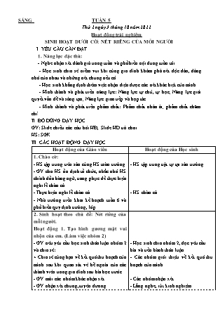 Kế hoạch bài dạy Lớp 3 - Tuần 5 NH 2022-2023 (GV: Hoàng Thị Thủy)