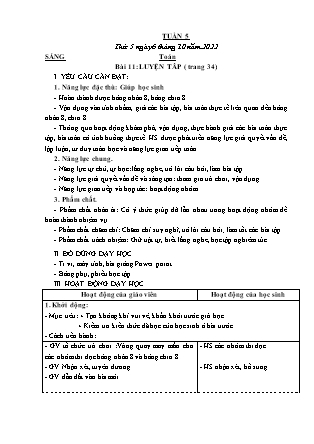 Kế hoạch bài dạy Lớp 3 - Tuần 5 (Tiếp) NH 2022-2023 (GV: Đặng Thị Mến)