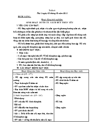 Kế hoạch bài dạy Lớp 3 - Tuần 6 NH 2022-2023 (GV: Hoàng Thị Thủy)