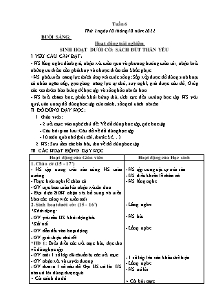Kế hoạch bài dạy Lớp 3 - Tuần 6 NH 2022-2023 (GV: Nguyễn Thị Loan)