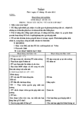 Kế hoạch bài dạy Lớp 3 - Tuần 9 NH 2022-2023 (GV: Hoàng Thị Thủy)