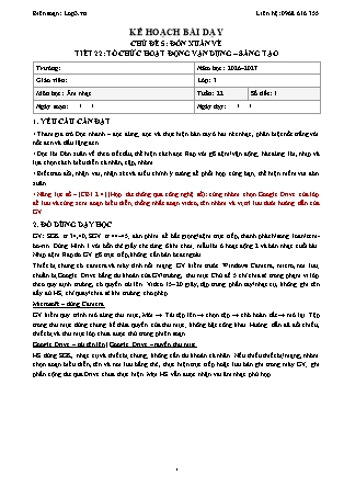 Kế hoạch bài dạy Âm Nhạc Lớp 3 - Tuần 22 - Chủ đề 5: Đón xuân về - Tiết 22: Tổ chức hoạt động vận dụng, sáng tạo - Năm học 2026-2027 (Tích hợp Năng lực số và AI)