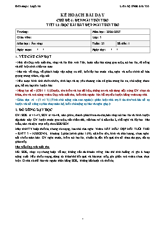 Kế hoạch bài dạy Âm Nhạc Lớp 3 - Tuần 23 - Chủ đề 6: Đẹp mãi tuổi thơ - Tiết 23: Học bài hát Đẹp mãi tuổi thơ - Năm học 2026-2027 (Tích hợp Năng lực số và AI)