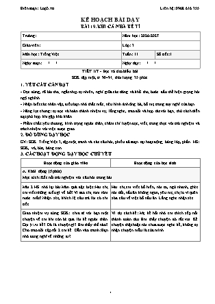 Kế hoạch bài dạy Tiếng Việt Lớp 3 - Tuần 11 - Năm học 2026-2027 (Tích hợp năng lực số và AI)