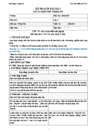 Kế hoạch bài dạy Tiếng Việt Lớp 3 - Tuần 16 - Năm học 2026-2027 (Tích hợp năng lực số và AI)
