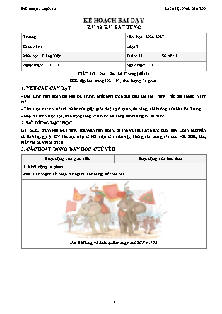 Kế hoạch bài dạy Tiếng Việt Lớp 3 - Tuần 31 - Năm học 2026-2027 (Tích hợp năng lực số và AI)