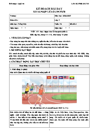 Kế hoạch bài dạy Tiếng Việt Lớp 3 - Tuần 32 - Năm học 2026-2027 (Tích hợp năng lực số và AI)