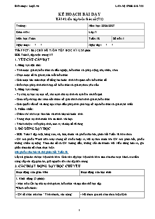 Kế hoạch bài dạy Toán Lớp 3 - Tuần 18 - Năm học 2026-2027 (Tích hợp năng lực số và AI)